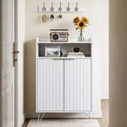 Karl Home Armoire à Lattes 2 Portes 2 Crochets Pieds Hauts 26,8 Largeur