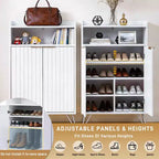 Karl Home Armoire à Lattes 2 Portes 2 Crochets Pieds Hauts 26,8 Largeur