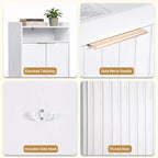 Karl Home Armoire à Lattes 2 Portes 2 Crochets Pieds Hauts 26,8 Largeur