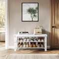 Karl Home 27.6 Inch W 3-Tier Seamless Bamboo Shoe Rack