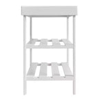 Karl Home Meuble à chaussures 3 niveaux en bambou sans couture, 69,8 cm (l)