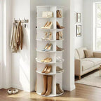 Karl Home 7-Tier 360 Rotating WPC Shoe Rack 72.4 Height
