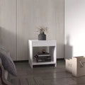 Designed for everyday convenience, this Chroma 16.5 Tall Minimalistic Nightstand with open shelf offers a modern look with functional storage,.