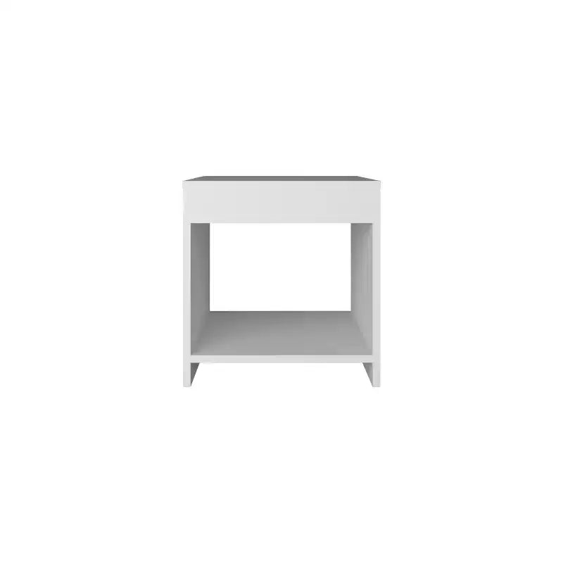 Conçue pour un usage quotidien pratique, cette table de chevet minimaliste haute Chroma de 16,5 po avec étagère ouverte offre un look moderne avec un rangement fonctionnel.