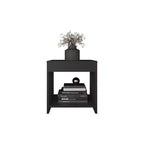 Avec son design épuré et moderne, cette table de chevet minimaliste Chroma 16.5 haute avec étagère ouverte offre un rangement pratique et une structure robuste.