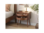 Table de chevet rotative cachée en rotin de style bohème pour chambre à coucher et salon