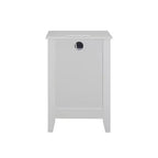 Table de chevet blanche à 3 tiroirs avec 3 ports USB pour chambre ou salon