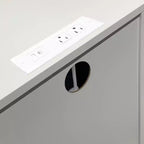Table de chevet blanche à 3 tiroirs avec 3 ports USB pour chambre ou salon