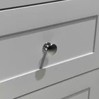 Table de chevet blanche à 3 tiroirs avec 3 ports USB pour chambre ou salon