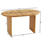 55.12-70.87Table à manger moderne extensible avec rallonges amovibles,Table de style milieu de siècle,Convient aux salles à manger
