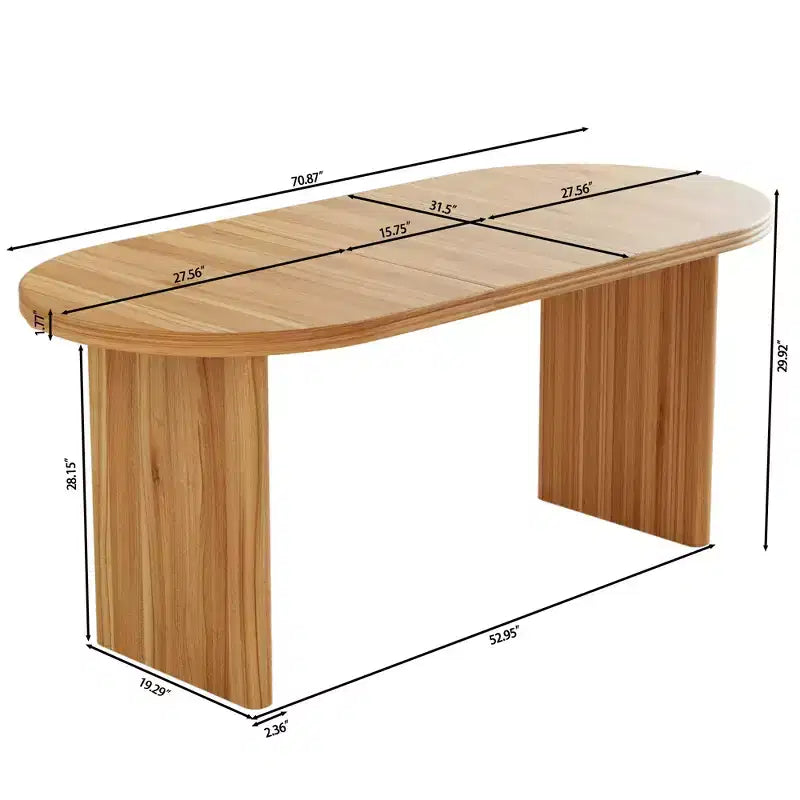 55.12-70.87Table à manger moderne extensible avec rallonges amovibles,Table de style milieu de siècle,Convient aux salles à manger