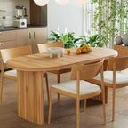 55.12-70.87Table à manger moderne extensible avec rallonges amovibles,Table de style milieu de siècle,Convient aux salles à manger
