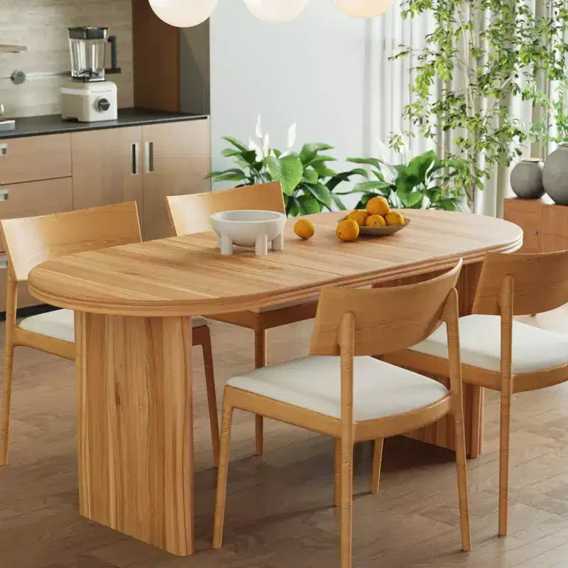 55.12-70.87Table à manger moderne extensible avec rallonges amovibles,Table de style milieu de siècle,Convient aux salles à manger