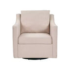 Bestier Fauteuil d'appoint pivotant carré avec coussin de dossier épais, fauteuil de lecture pour salon, chambre et petits espaces