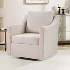 Bestier Fauteuil d'appoint pivotant carré avec coussin de dossier épais, fauteuil de lecture pour salon, chambre et petits espaces