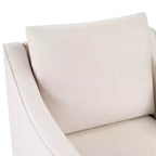Bestier Fauteuil d'appoint pivotant carré avec coussin de dossier épais, fauteuil de lecture pour salon, chambre et petits espaces