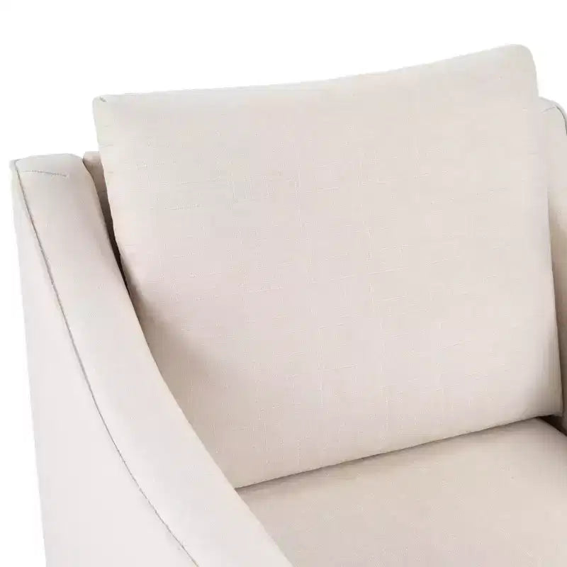 Bestier Fauteuil d'appoint pivotant carré avec coussin de dossier épais, fauteuil de lecture pour salon, chambre et petits espaces
