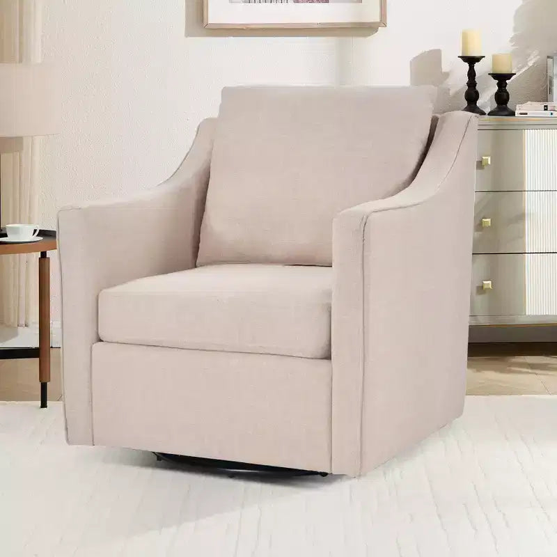 Bestier Fauteuil d'appoint pivotant carré avec coussin de dossier épais, fauteuil de lecture pour salon, chambre et petits espaces