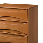 Commode à 5 tiroirs avec côtés galbés de style moderne du milieu du siècle Walker Edison