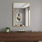 Miroir d'appoint HomeRoots 36" avec cadre en aluminium doré