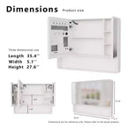 GDFStudio Ferguson Moderne Armoire à Pharmacie en Aluminium et Plastique 35,5x 27,5 pour Salle de Bain