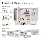 GDFStudio Ferguson Moderne Armoire à Pharmacie en Aluminium et Plastique 35,5x 27,5 pour Salle de Bain