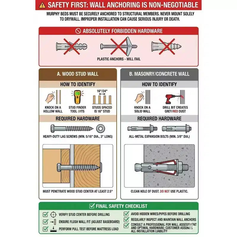 Lit escamotable Queen Size FAMYYT avec bureau et étagère, montage facile