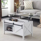 Table basse relevable avec rangement