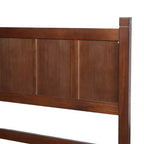 Lit plateforme Queen à panneaux plats avec tête de lit et pied de lit, cadre de lit de style Shaker en grain de bois, noyer foncé