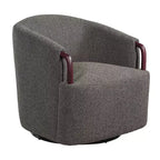 Fauteuil Pivotant à 360° - Fauteuil d'Appoint Rembourré avec Accoudoirs Ergonomique pour la Lecture Chaise Confortable avec Dossier Incurvé - ModernLuxe