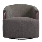Fauteuil Pivotant à 360° - Fauteuil d'Appoint Rembourré avec Accoudoirs Ergonomique pour la Lecture Chaise Confortable avec Dossier Incurvé - ModernLuxe