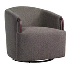 Fauteuil Pivotant à 360° - Fauteuil d'Appoint Rembourré avec Accoudoirs Ergonomique pour la Lecture Chaise Confortable avec Dossier Incurvé - ModernLuxe