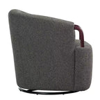 Fauteuil Pivotant à 360° - Fauteuil d'Appoint Rembourré avec Accoudoirs Ergonomique pour la Lecture Chaise Confortable avec Dossier Incurvé - ModernLuxe