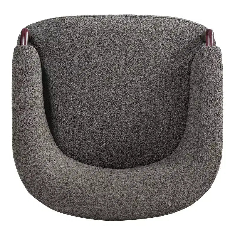Fauteuil Pivotant à 360° - Fauteuil d'Appoint Rembourré avec Accoudoirs Ergonomique pour la Lecture Chaise Confortable avec Dossier Incurvé - ModernLuxe