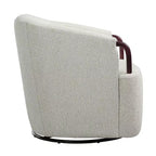 Fauteuil Pivotant à 360° - Fauteuil d'Appoint Rembourré avec Accoudoirs Ergonomique pour la Lecture Chaise Confortable avec Dossier Incurvé - ModernLuxe