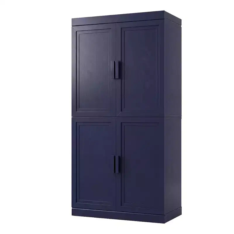 PexFix Armoire de cuisine 62 po H, autoportante, à 4 portes, avec étagères réglables, placard de rangement robuste avec surface anti-rayures