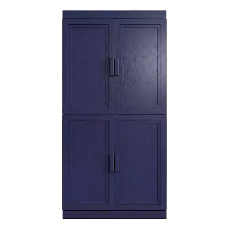 PexFix Armoire de cuisine 62 po H, autoportante, à 4 portes, avec étagères réglables, placard de rangement robuste avec surface anti-rayures