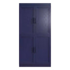 PexFix Armoire de cuisine 62 po H, autoportante, à 4 portes, avec étagères réglables, placard de rangement robuste avec surface anti-rayures
