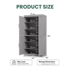 PexFix Armoire de cuisine 62 po H, autoportante, à 4 portes, avec étagères réglables, placard de rangement robuste avec surface anti-rayures