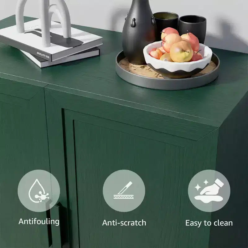 PexFix Armoire de cuisine 62 po H, autoportante, à 4 portes, avec étagères réglables, placard de rangement robuste avec surface anti-rayures
