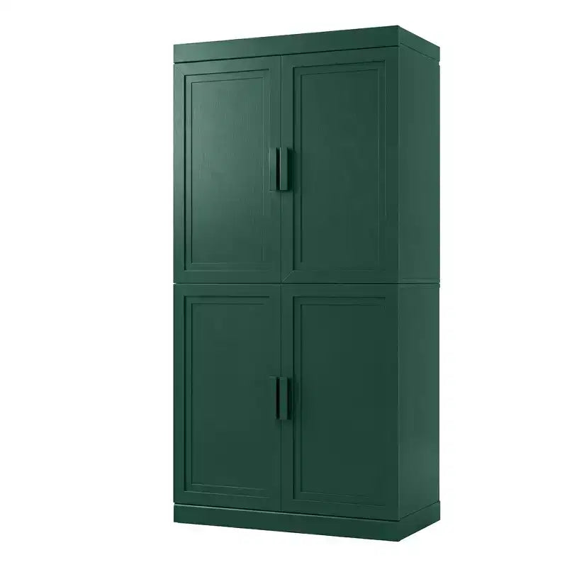 PexFix Armoire de cuisine 62 po H, autoportante, à 4 portes, avec étagères réglables, placard de rangement robuste avec surface anti-rayures