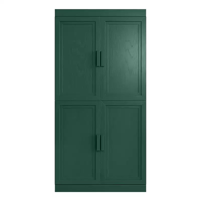 PexFix Armoire de cuisine 62 po H, autoportante, à 4 portes, avec étagères réglables, placard de rangement robuste avec surface anti-rayures