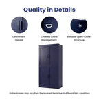 PexFix Armoire de cuisine 62 po H, autoportante, à 4 portes, avec étagères réglables, placard de rangement robuste avec surface anti-rayures