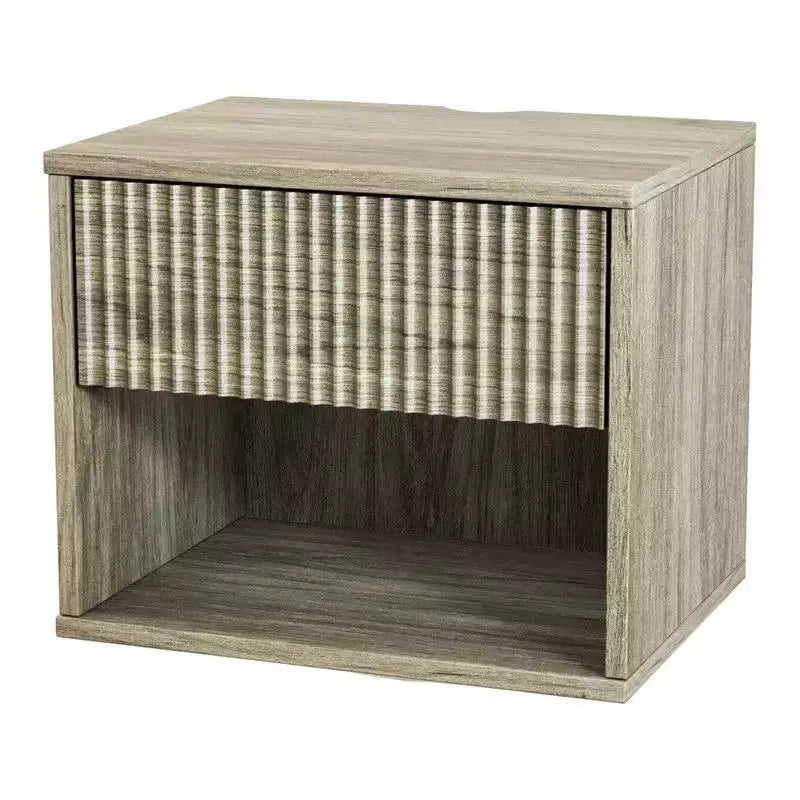 Table de chevet flottante Karl Home de 40,6 cm de large – 1 tiroir, 1 étagère – lot de 2