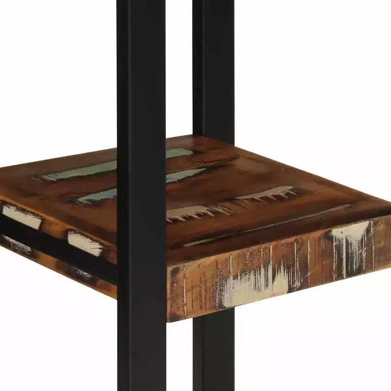 vidaXL Étagère murale multicolore en bois de récupération étagère murale carrée