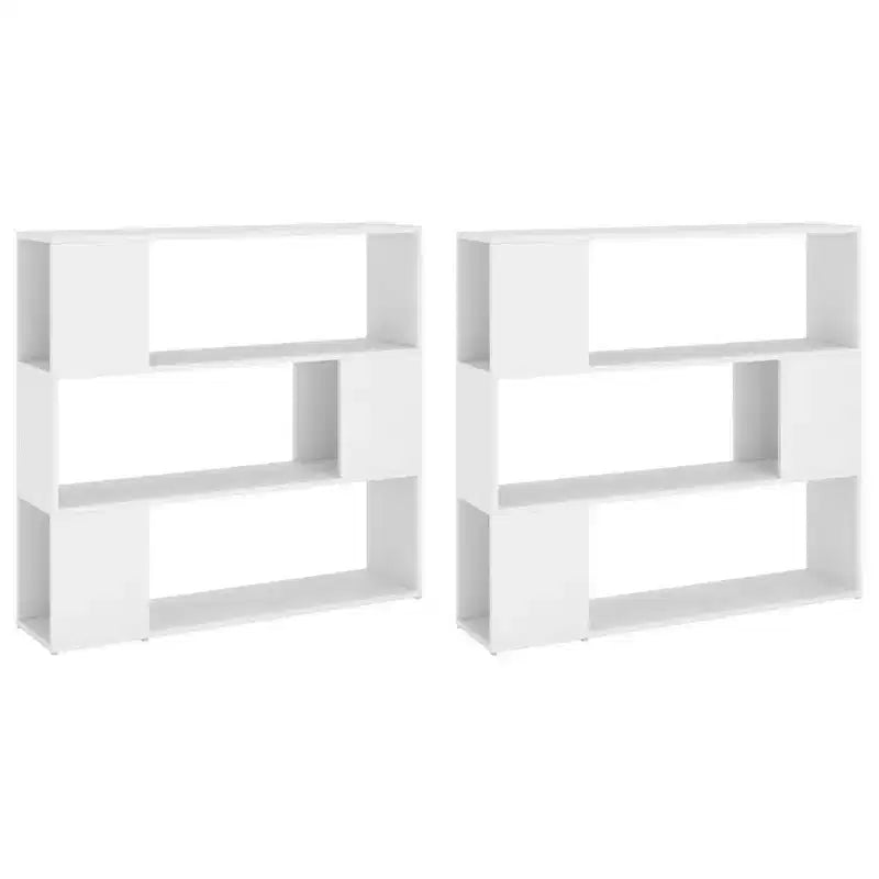 vidaXL Bibliothèque Séparateur de pièce Blanc Bois d'ingénierie 100x24x188 cm