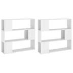vidaXL Bibliothèque Séparateur de pièce Blanc Bois d'ingénierie 100x24x188 cm