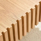 Table Basse JVNOXK avec Double Rangement pour Salon, avec Rangement et Compartiment Caché, Pieds Nivelants Réglables, Bois Naturel