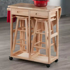 Ensemble 3 pièces Burnett Space Saver, hêtre - Winsome