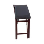 Tabouret de bar pliant en similicuir Triena X Back Espresso - Linon : siège rembourré, hauteur 61 cm